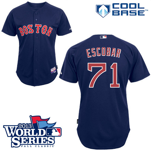 Edwin Escobar #71 mlb Jersey-Boston Red Sox Women's Authentic Alternate Navy Cool Base Baseball Jersey
